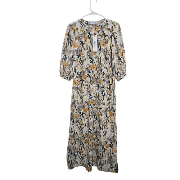 One Fine Day ofd invisible waist full maxi dress‎ In IVORY BOTANICAL Size XXS - Picture 5 of 8